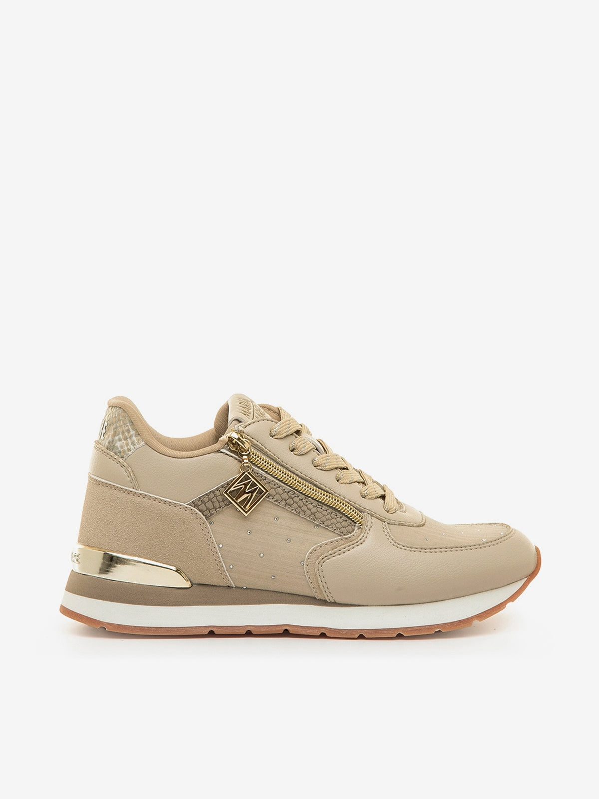 ELISA - Sneakers beige in tessuto casual