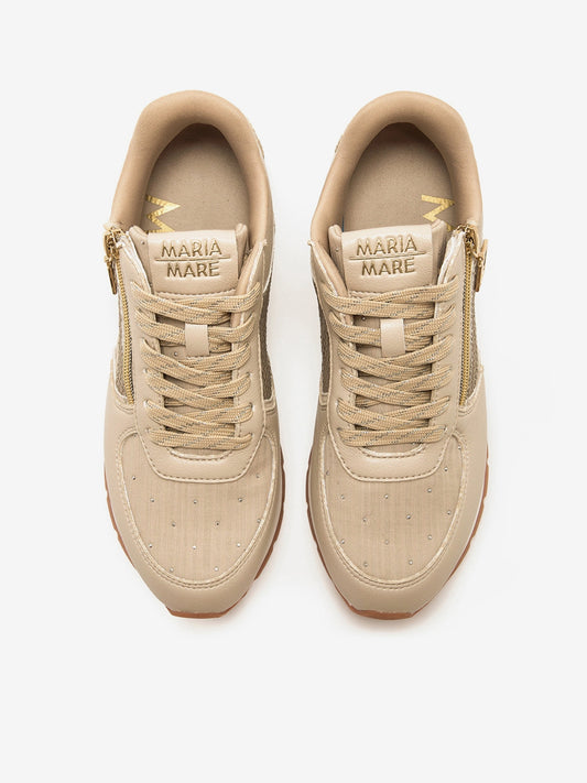 ELISA - Sneakers beige in tessuto casual
