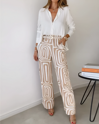 ABIGAIL - Jumpsuit Donna in Tonalità Khaki, Grigio e Arancione