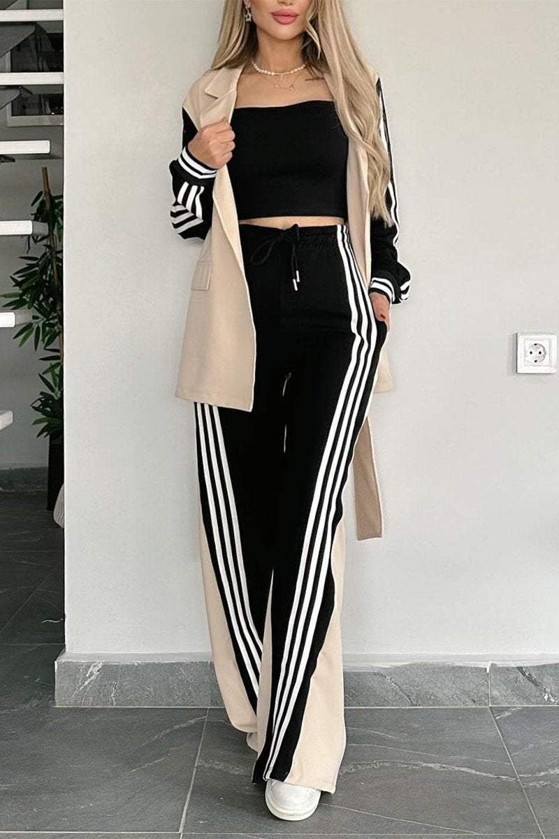 JELSI - Completo pantaloni casual color block in tessuto web