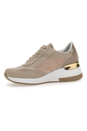 MARTA - Scarpa ortopedica beige con zeppa