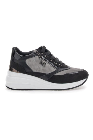 MARIANNA - Scarpa ortopedica con zeppa nera