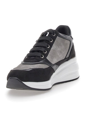 MARIANNA - Scarpa ortopedica con zeppa nera