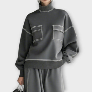 EVA - Set due pezzi minimal chic grigio carbone