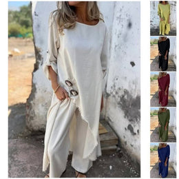 GIULIA - Completo due pezzi in lino e cotone elegante