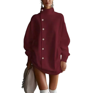 SEVERINA - Cardigan oversize in maglia con collo alto