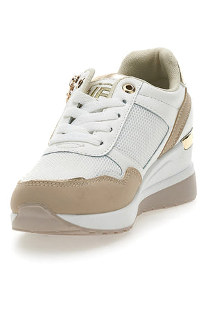 LAURA - Scarpa ortopedica beige con zeppa