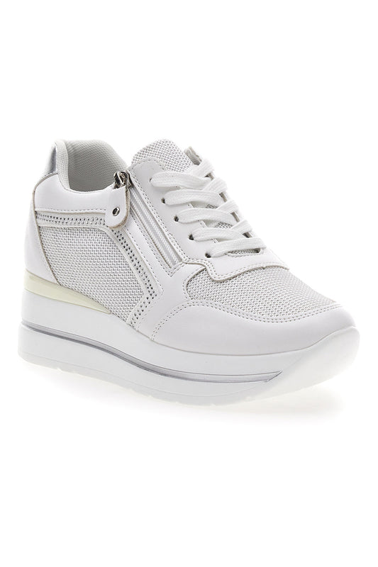 ENERGY - Scarpa ortopedica bianca con zeppa