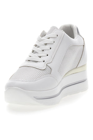 ENERGY - Scarpa ortopedica bianca con zeppa