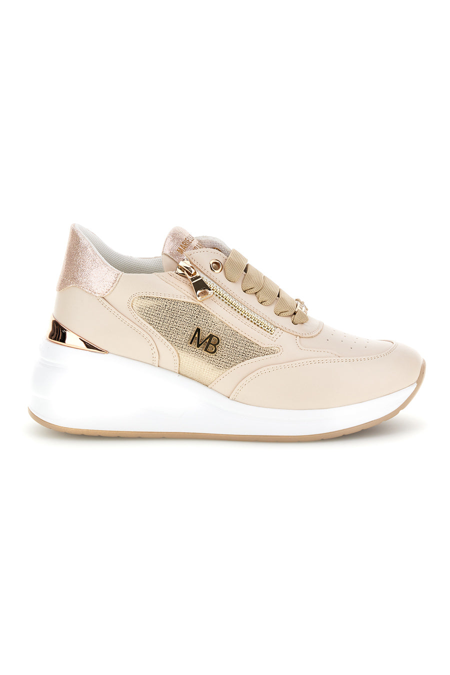 MARIANNA - Scarpa ortopedica beige dettagli dorati