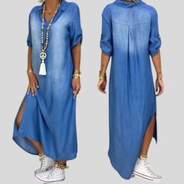 ALESSIA - Abito lungo denim dal comfort disinvolto