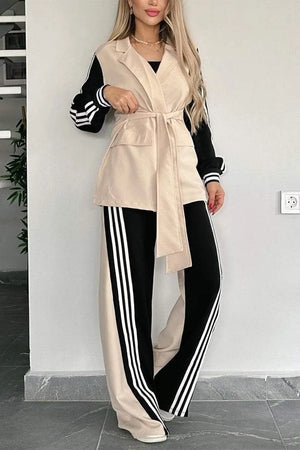 JELSI - Completo pantaloni casual color block in tessuto web