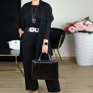 FERRUCCIA - Completo 3 pezzi donna con cardigan lungo