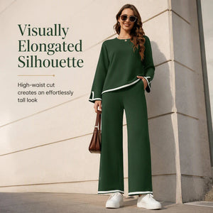CONSOLATA - Tailleur donna con pantaloni ampi eleganti