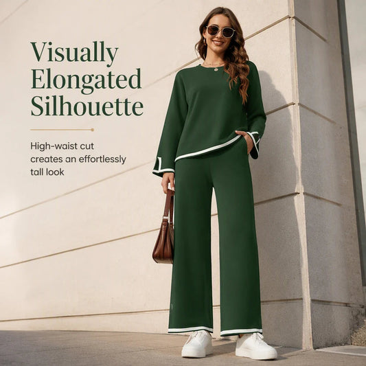 CONSOLATA - Tailleur donna con pantaloni ampi eleganti