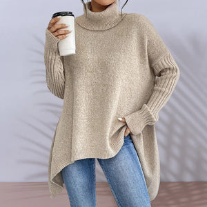 FATIMA - Pullover in maglia a collo alto dalla vestibilità morbida