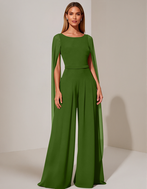 SONDALO - Tuta in chiffon girocollo con vita sagomata