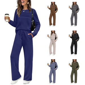 AURELIA - Coordinato due pezzi maniche lunghe fit rilassato