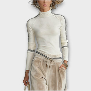 ARGIA - Completo maglia e velour con bordo a contrasto