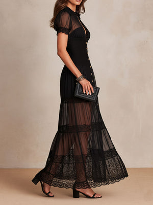 BEATRICE - Abito maxi elegante in variante