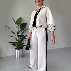 ROBERTA - Completo 2 pezzi con top a zip e pantaloni