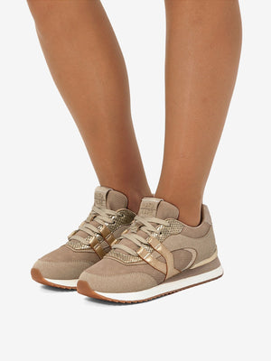 GIULIA - Sneakers beige in tessuto casual