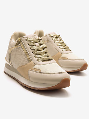 MARTINA - Sneakers beige in tessuto