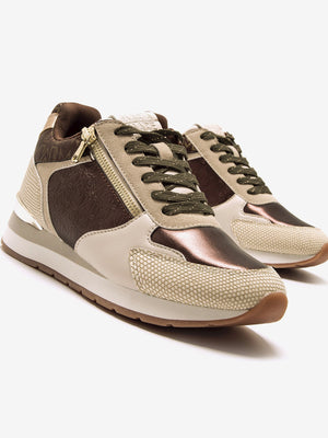BEATRICE - Sneaker beige in tessuto