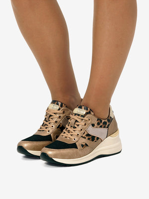 CINZIA MARRONE - Sneakers platform con logo