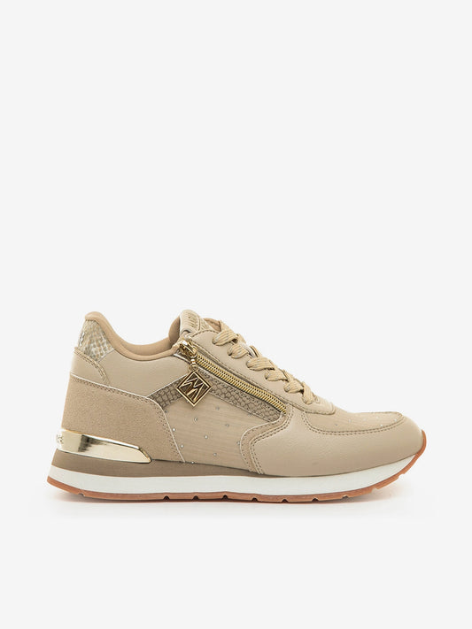 ELISA - Sneakers beige in tessuto casual