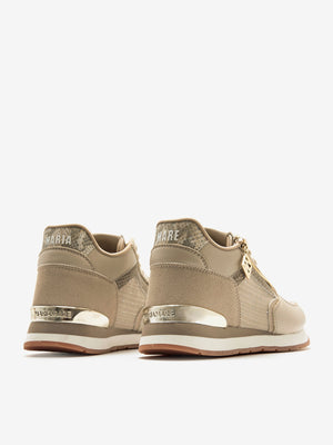 ELISA - Sneakers beige in tessuto casual