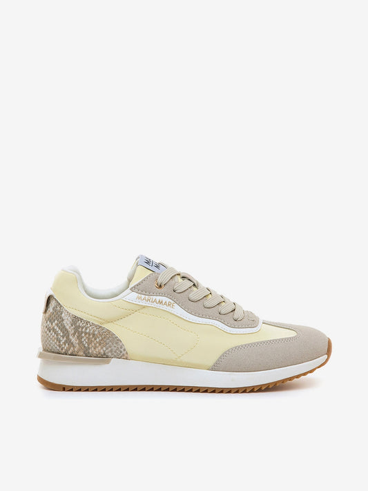 MARTINA - Sneakers gialle in tessutoivaletti platform