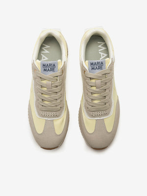 MARTINA - Sneakers gialle in tessutoivaletti platform