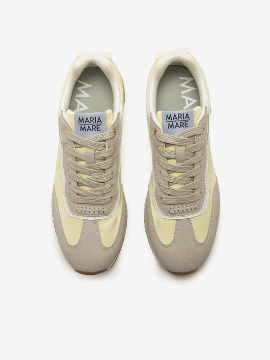 MARTINA - Sneakers gialle in tessutoivaletti platform