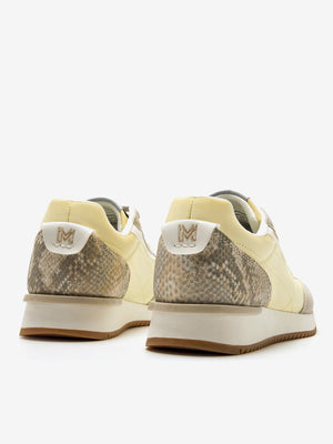 MARTINA - Sneakers gialle in tessutoivaletti platform
