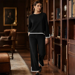 CONSOLATA - Tailleur donna con pantaloni ampi eleganti
