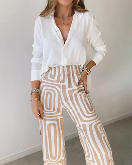 ABIGAIL - Jumpsuit Donna in Tonalità Khaki, Grigio e Arancione