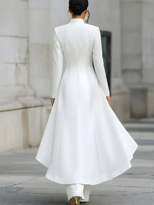 ALISIA - Tailleur bianco con blazer e pantaloni eleganti