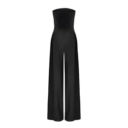 ALESSIA - Tuta donna senza spalline in blu navy, nero o beige
