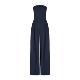 ALESSIA - Tuta donna senza spalline in blu navy, nero o beige
