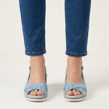 Francesca - sandalo comfort donna con zeppa