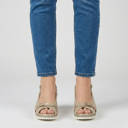 Gelsomina - sandalo comfort donna con zeppa