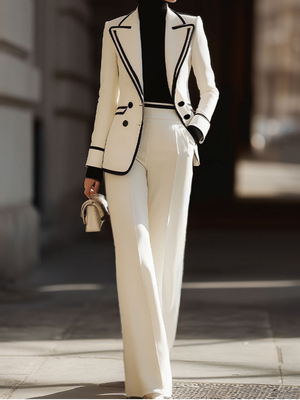 MARTINA - Completo bianco dal taglio rilassato con blazer