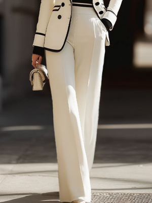 MARTINA - Completo bianco dal taglio rilassato con blazer