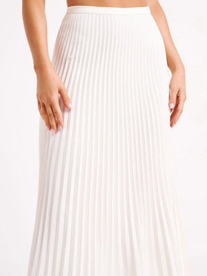 SAMANTHA - Set top crepe e gonna maxi plissettata