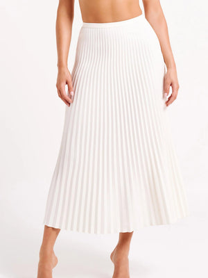 SAMANTHA - Set top crepe e gonna maxi plissettata