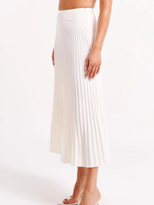 SAMANTHA - Set top crepe e gonna maxi plissettata