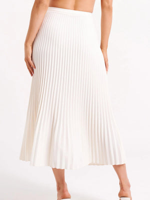 SAMANTHA - Set top crepe e gonna maxi plissettata