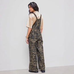 CHIARA - Jumpsuit leopardata a gamba larga retro