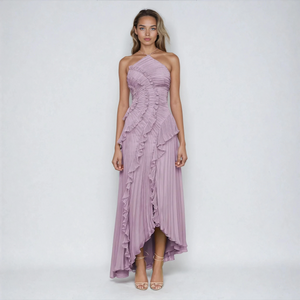 AURORA - Abito Rosa Drappeggiato